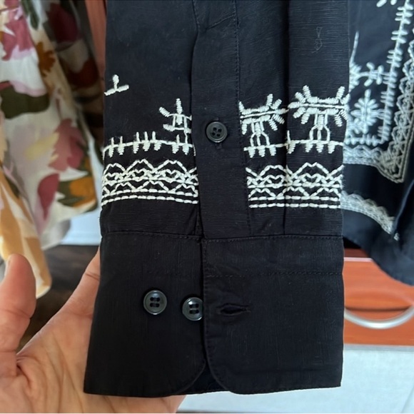 Banana Republic Oversized Embroidered TENCEL™-Linen Shirt - Picture 5 of 8